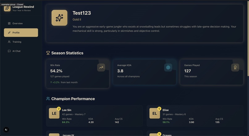 League Generative Bedrock Thought & Query Intelligence Agent – screenshot 2