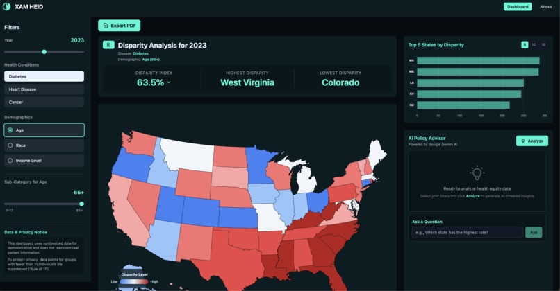 XAM-HEID: Health Equity Intelligence Dashboard – screenshot 4