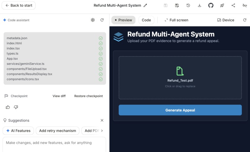 RefundMultiAgents – screenshot 3
