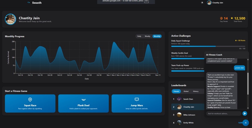 Swasth - The Fitness Companion – screenshot 1
