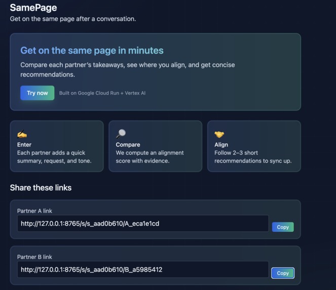 SamePage – screenshot 1