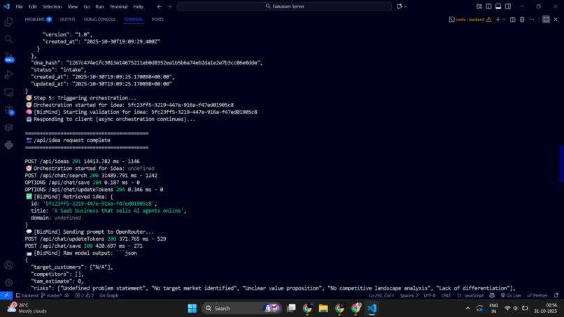 Galuxium — The AI That Builds Startups Autonomously – screenshot 2