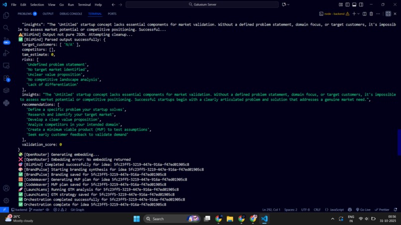 Galuxium — The AI That Builds Startups Autonomously – screenshot 3