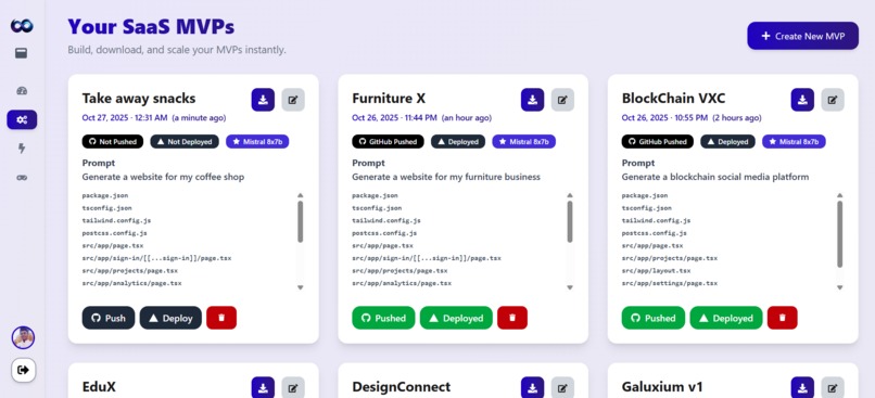 Galuxium — The AI That Builds Startups Autonomously – screenshot 5