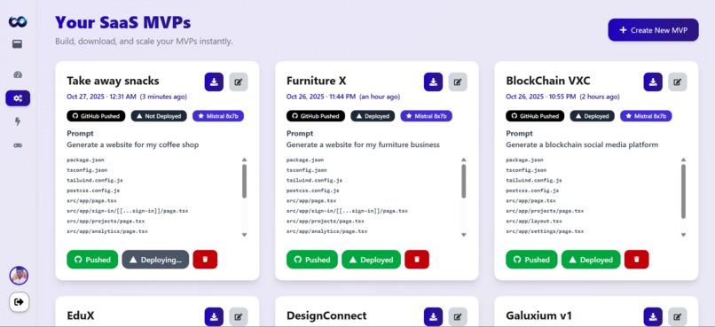 Galuxium — The AI That Builds Startups Autonomously – screenshot 6