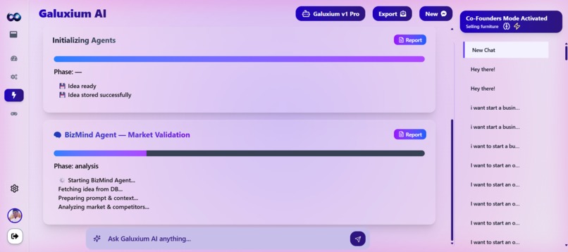 Galuxium — The AI That Builds Startups Autonomously – screenshot 14