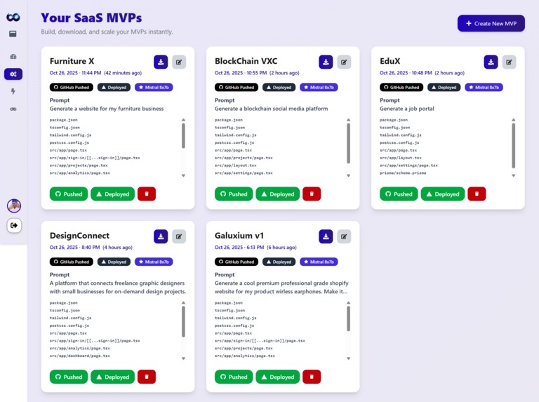 Galuxium — The AI That Builds Startups Autonomously – screenshot 17