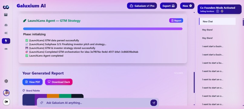 Galuxium — The AI That Builds Startups Autonomously – screenshot 18