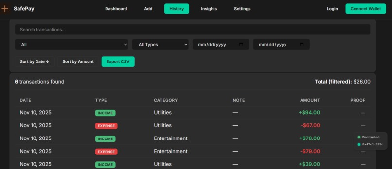 SafePay AI  Decentralized, Privacy First Financial Manage – screenshot 3