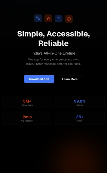 " SARAL - One Tap Emergency and civic support app – screenshot 1