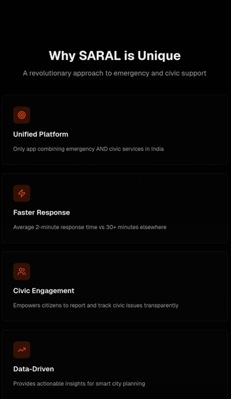 " SARAL - One Tap Emergency and civic support app – screenshot 4