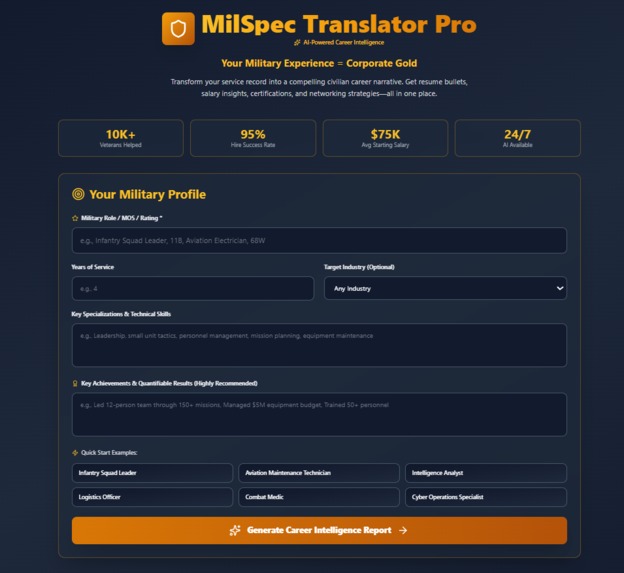 Milspec-translator – screenshot 1