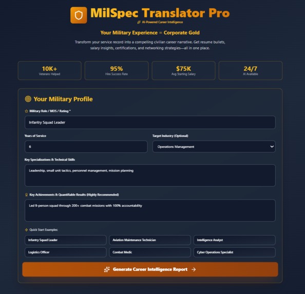 Milspec-translator – screenshot 2