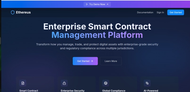 ethereus notary contract platform – screenshot 1