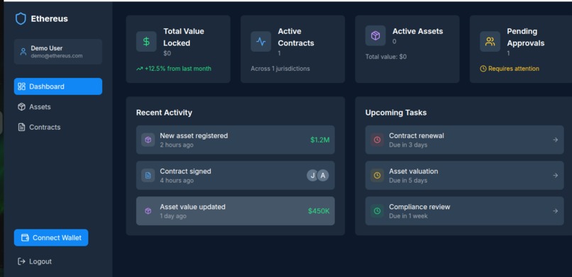 ethereus notary contract platform – screenshot 2