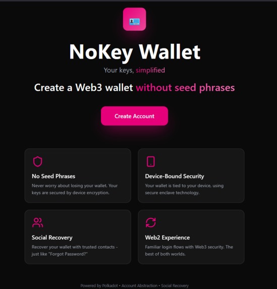NoKey Wallet – screenshot 1