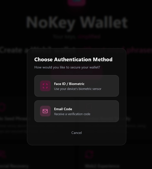 NoKey Wallet – screenshot 2