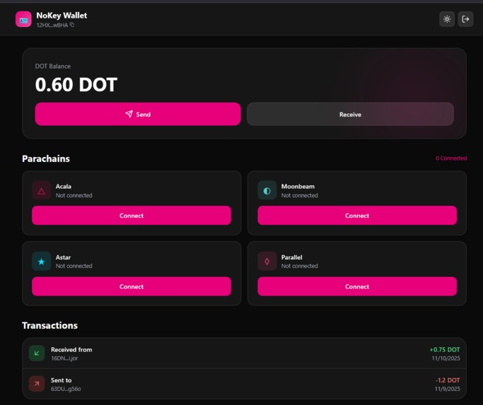 NoKey Wallet – screenshot 3