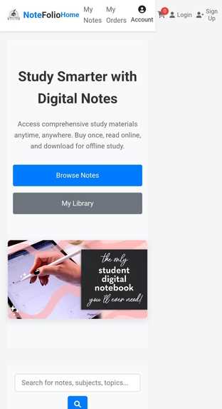 Note folio  – screenshot 1