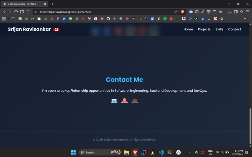 Srijan Ravisankar's Resume – screenshot 2