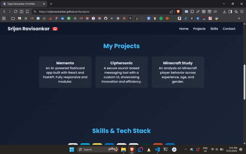 Srijan Ravisankar's Resume – screenshot 3