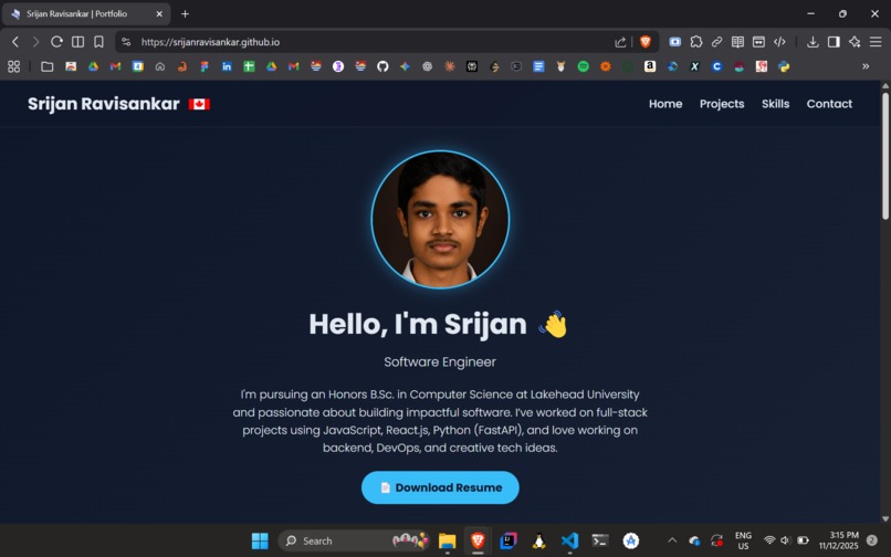 Srijan Ravisankar's Resume – screenshot 4