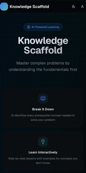 Knowledge scaffold  – screenshot 1