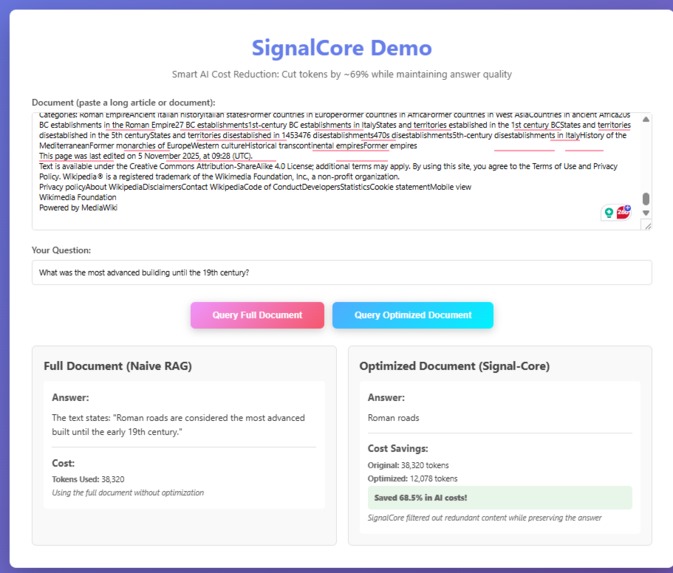 SignalCore – screenshot 1