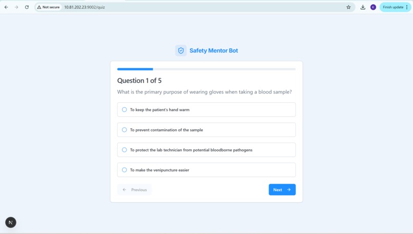 Safety Mentor Bot – screenshot 1