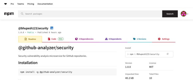 Security vulnerability analysis – screenshot 3