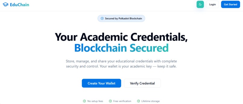 EduChain – screenshot 1