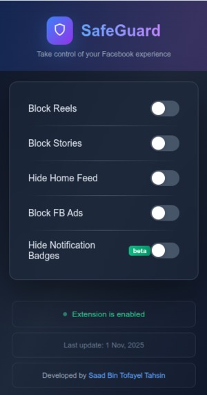 SafeGuard - Control in FB – screenshot 1