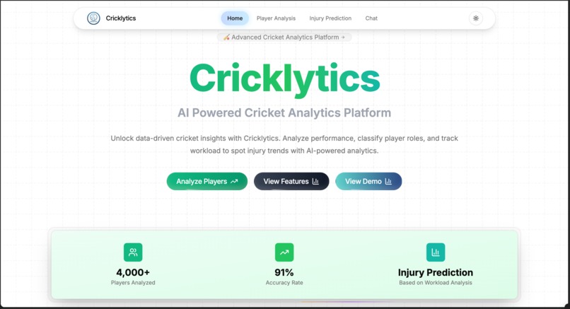 Cricklytics - AI Powered Cricket Analytics Platform – screenshot 2