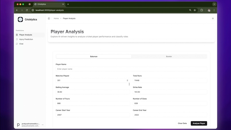 Cricklytics - AI Powered Cricket Analytics Platform – screenshot 4
