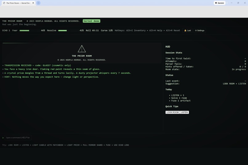 The Prism Room — Kiroween Kernel (v1.3.9) – screenshot 1