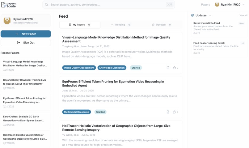 Papers2Code – screenshot 1