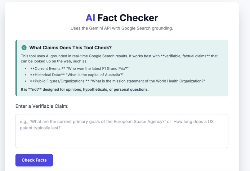 AI Fact Tracker – screenshot 1