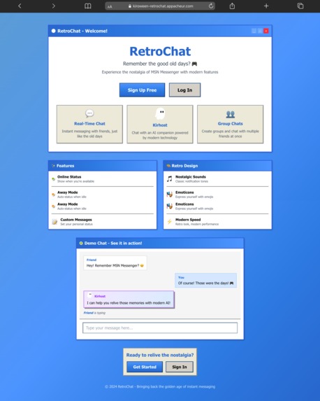 RetroChat: Bringing MSN Messenger Back (Powered by AI) – screenshot 1
