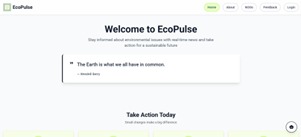 EcoPulse - Environmental Awareness Platform – screenshot 1