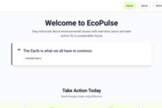 EcoPulse - Environmental Awareness Platform