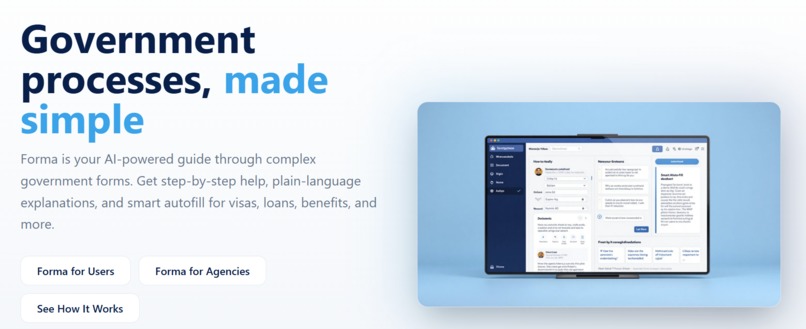 Forma - The new front door to government processes – screenshot 1