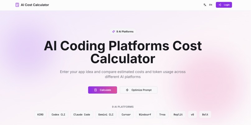 AI Coding Platforms Cost Calculator – screenshot 9