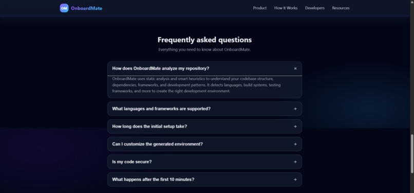 OnboardMate – AI Developer Onboarding Assistant – screenshot 1