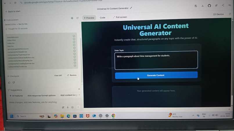Universal AI content generator – screenshot 1