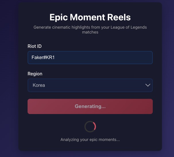 Epic moment reels – screenshot 1