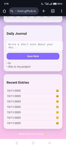 ➡MiniMood – Student Wellness Tracker – screenshot 3