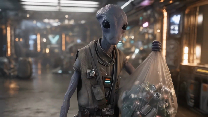 Cosmic Recycle — AI Sci-Fi Music Video – screenshot 2