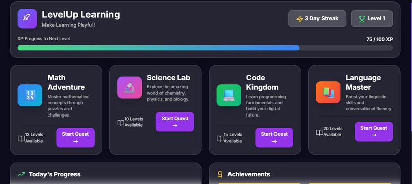  Gamified Education Platform – screenshot 3