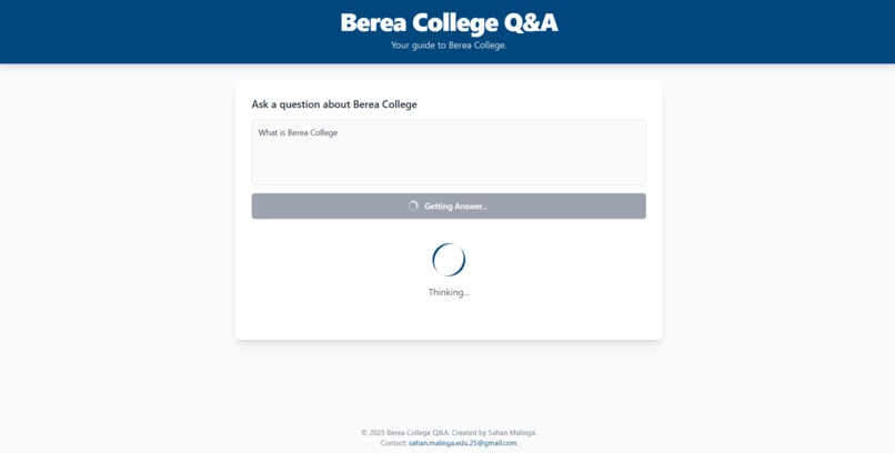 Berea College Q&A – screenshot 3