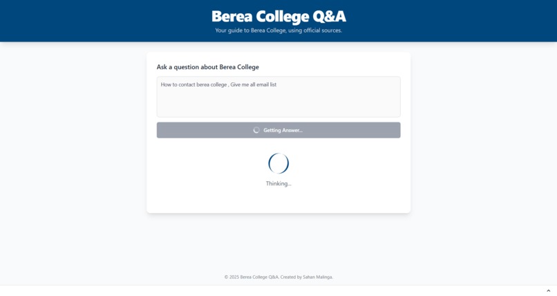 Berea College Q&A – screenshot 5